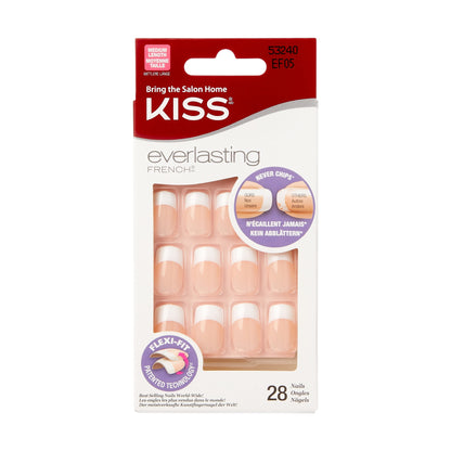 KISS Full Cover Natural Press On Nails - Unlimited, 140 count