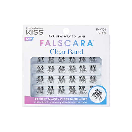 KISS Falscara Clear Band Lash Extension Kit - Soft Wispy, 36 count