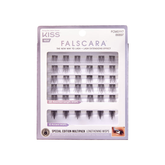 KISS Falscara Lash Extension Kit - Lengthening Wisps, 36 count