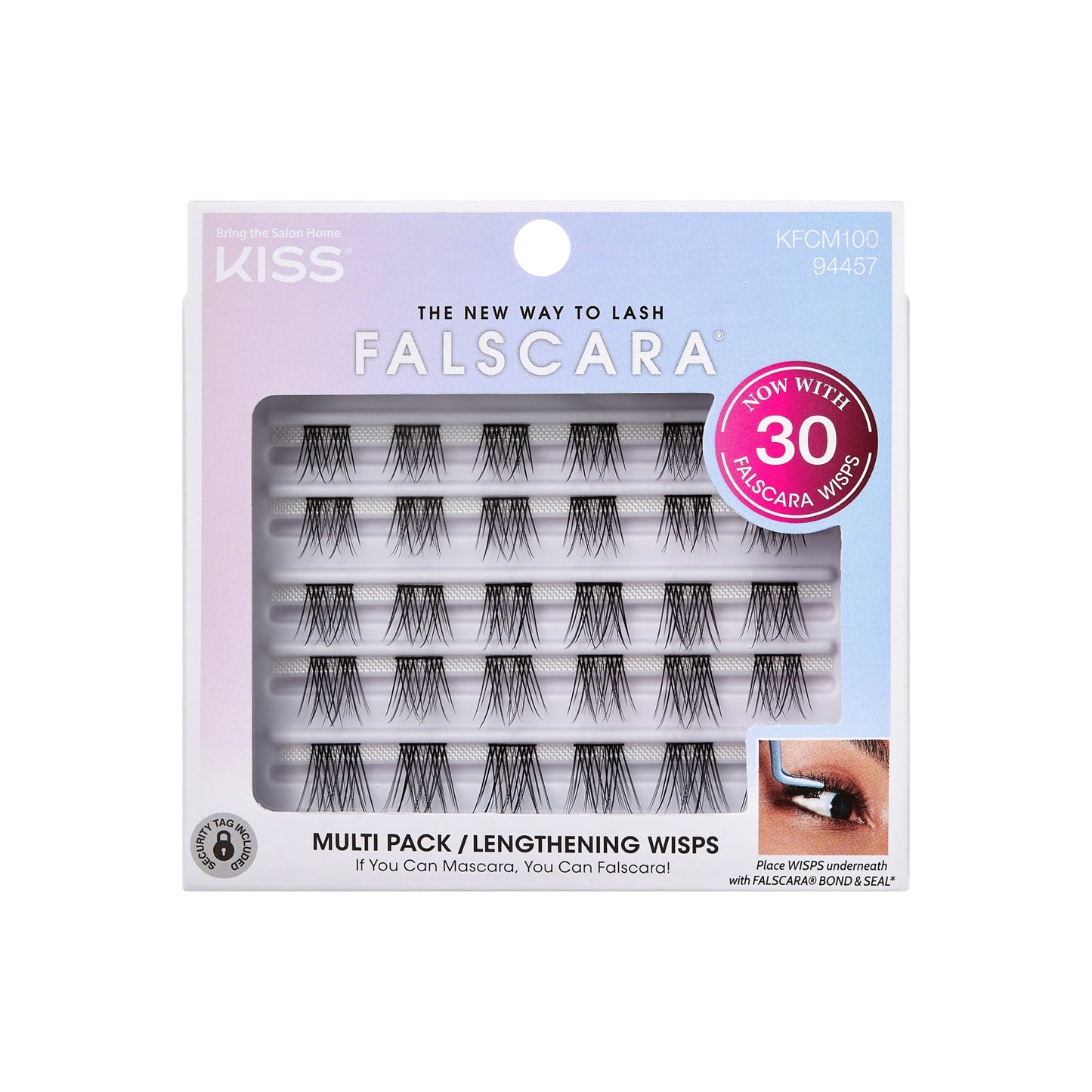 KISS Falscara Lengthening Wispy False Lash Clusters Multipack 01 - 30 count