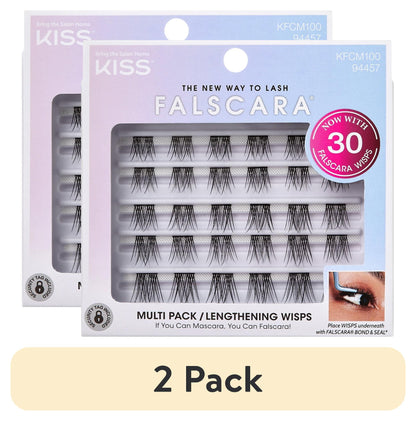 KISS Falscara Lash Extension Kit - Lengthening Wisps, 36 count
