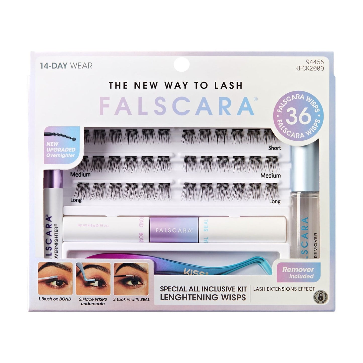KISS FALSCARA Special All Inclusive Lash Starter Kit - 36 Lengthening Wisps