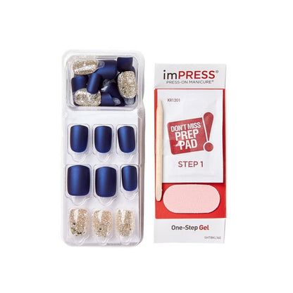 Kiss Impress Press-On-Manicure Kit 30 Ct Wannabe Star Short