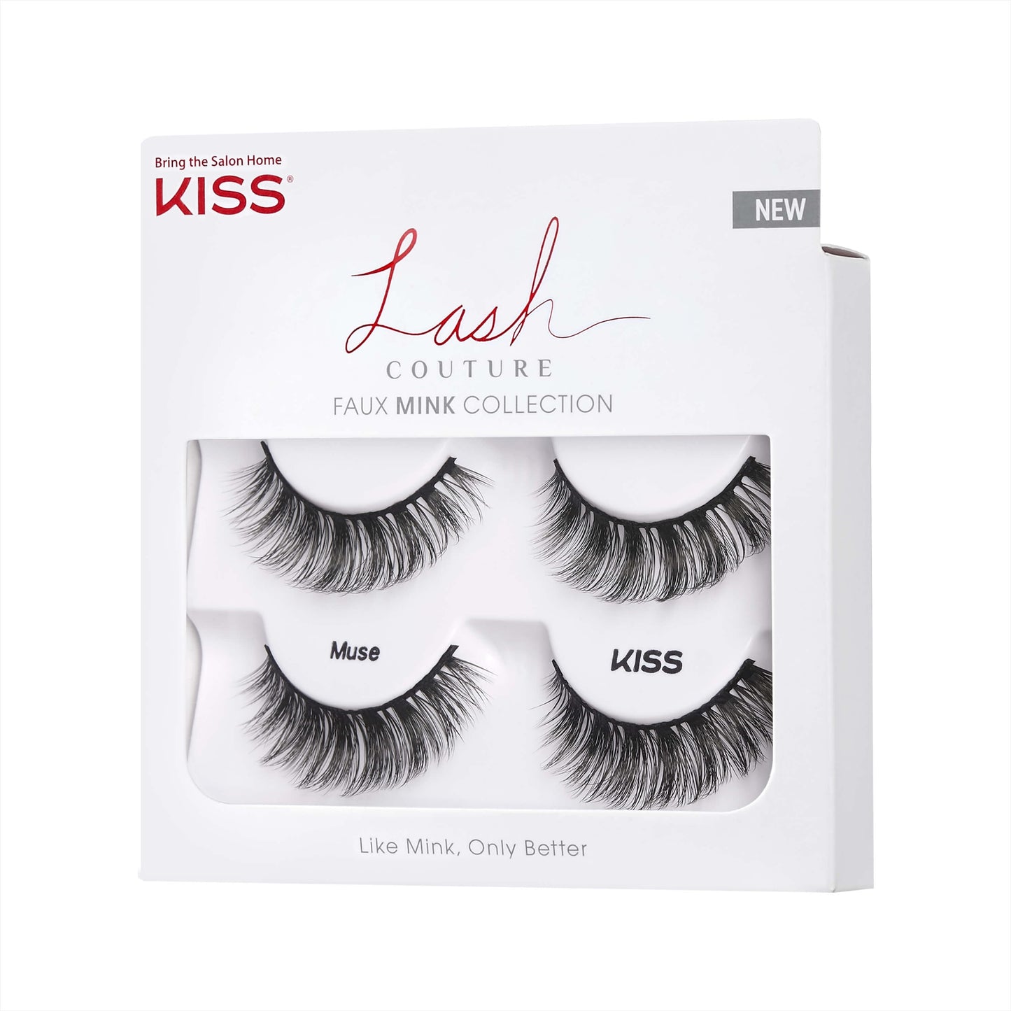 KISS Lash Couture Double Pack Faux Mink, Nuse