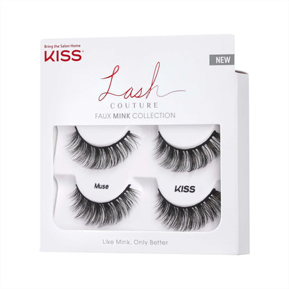 KISS Lash Couture Double Pack Faux Mink, Nuse