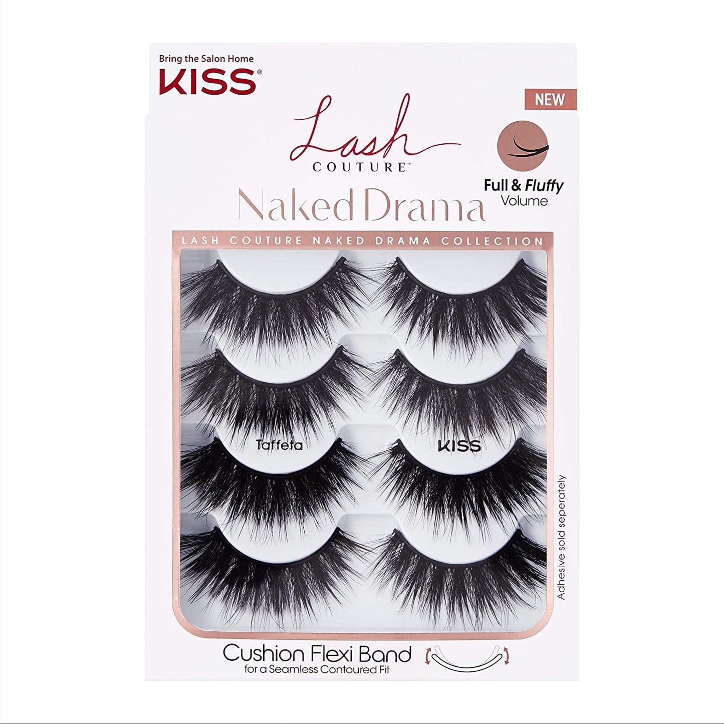 KISS the New Natural False Eyelashes Full Strip Lash Multipack Nude Blazer 4 Pairs