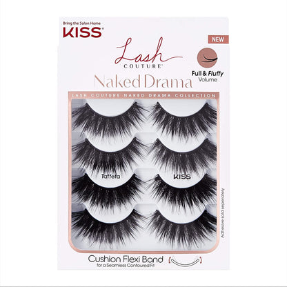 KISS the New Natural False Eyelashes Full Strip Lash Multipack Nude Blazer 4 Pairs