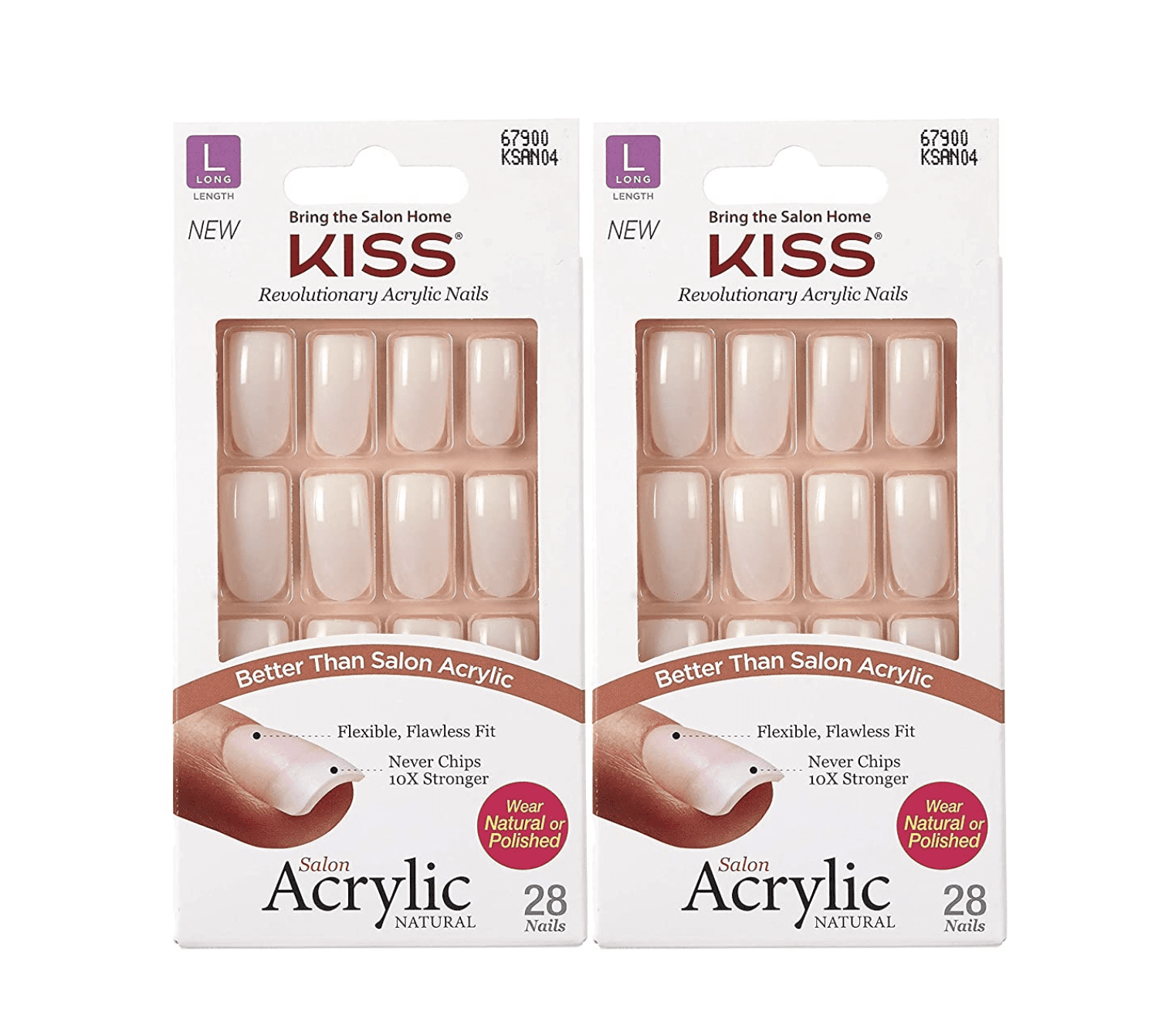 KISS Natural Professional Coverage Premium Faux Nails - Earthly, 140 count