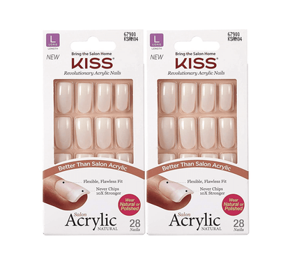 KISS Natural Professional Coverage Premium Faux Nails - Earthly, 140 count