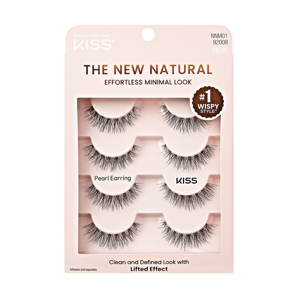 KISS the New Natural False Eyelashes Full Strip Lash Multipack Nude Blazer 4 Pairs