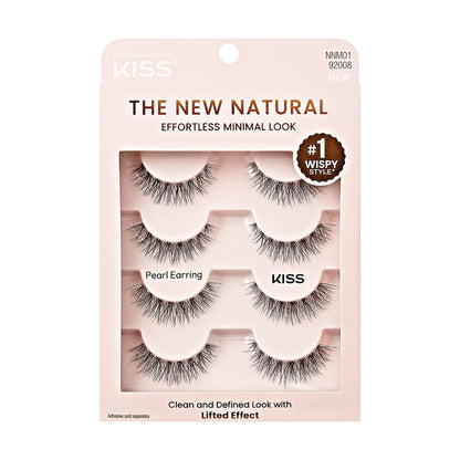 KISS the New Natural False Eyelashes Full Strip Lash Multipack Nude Blazer 4 Pairs