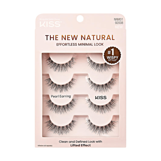 KISS The New Natural Effortless Minimal Look False Lash - Pearl Earring, 4 count