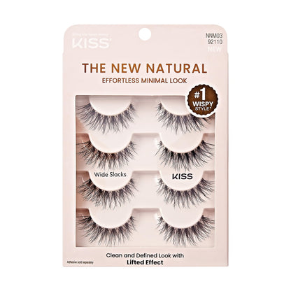 KISS the New Natural False Eyelashes Full Strip Lash Multipack Nude Blazer 4 Pairs