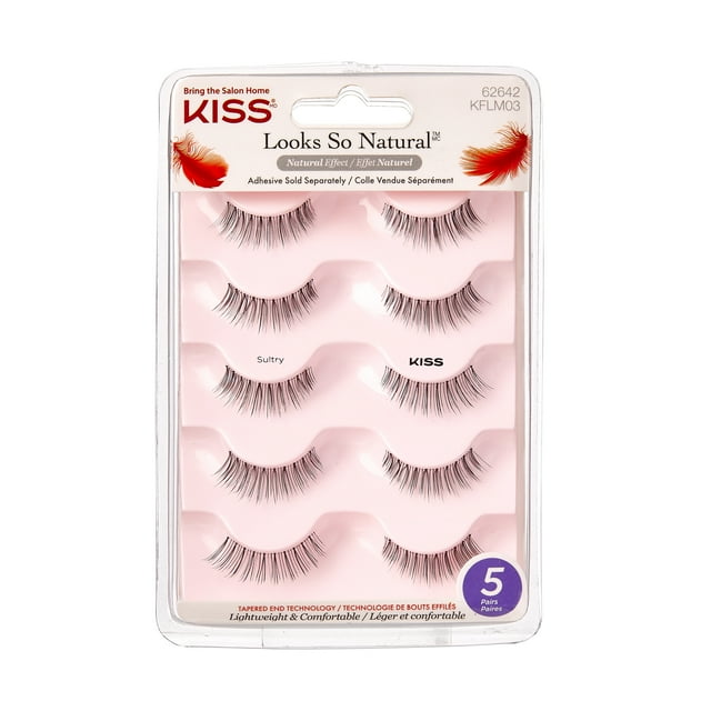 KISS Looks So Natural False Lashes - Shy, 5 count