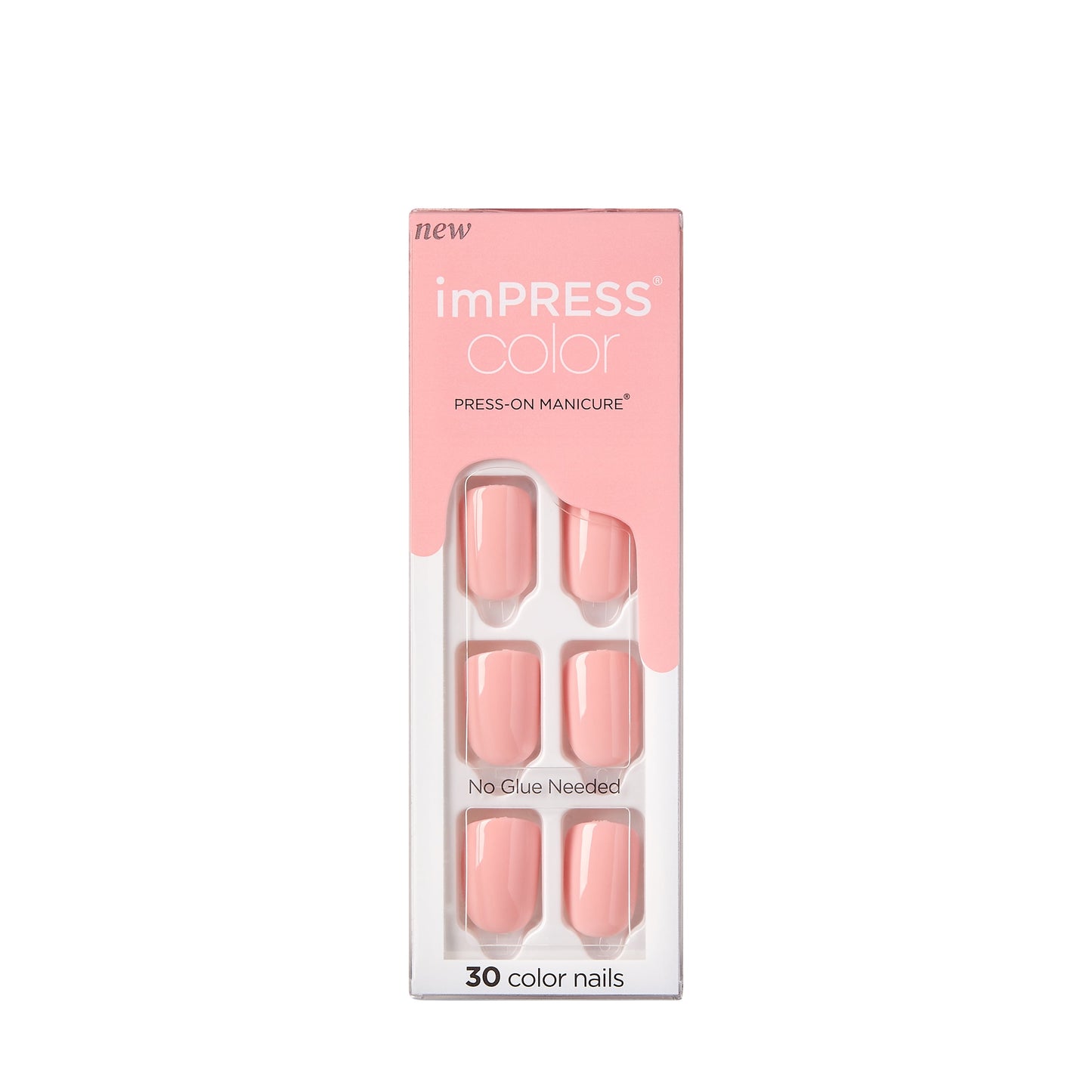 KISS imPRESS Color Press-On Fake Nails - Petal Pink
