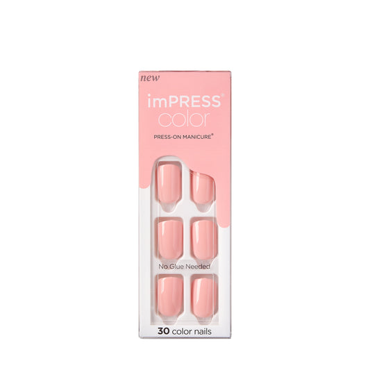 KISS imPRESS Color Press-On Fake Nails - Champagne Pink