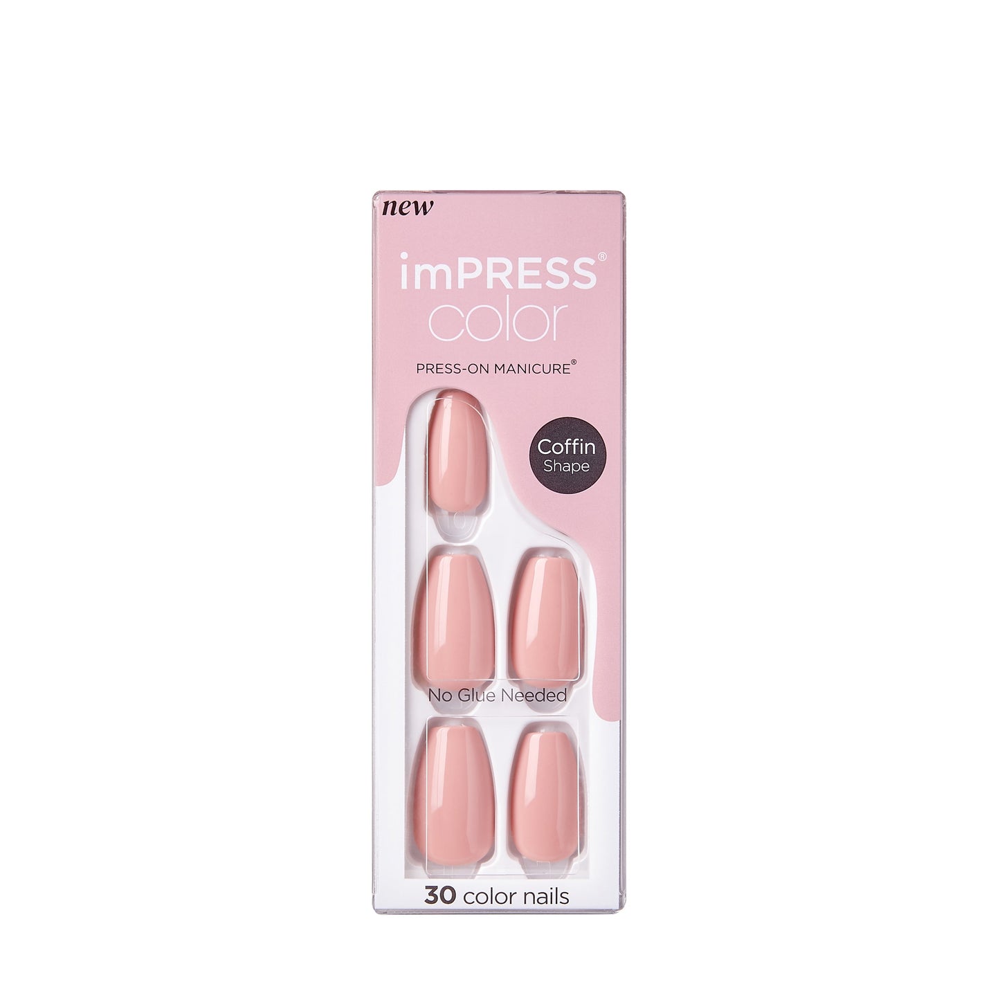 KISS imPRESS Color Press-On Fake Nails - Baby Why So Blue