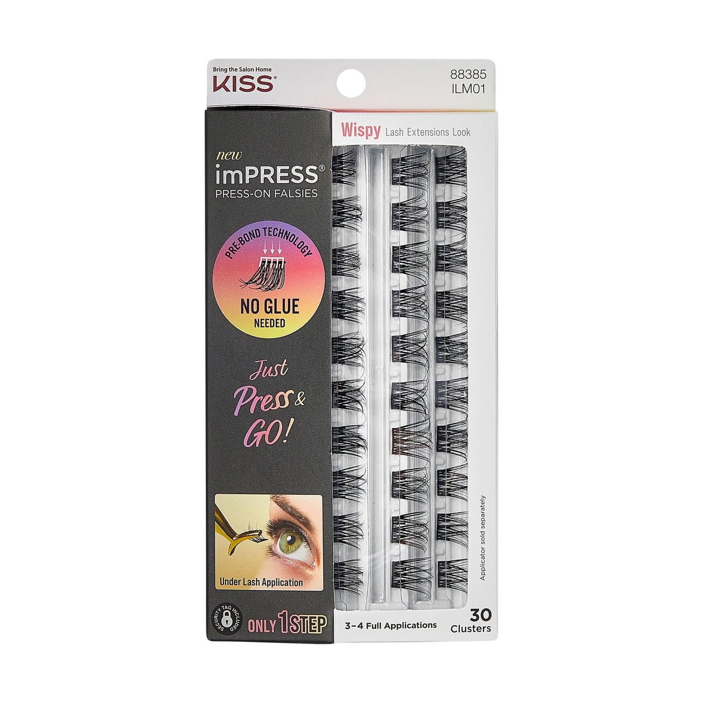 KISS imPRESS Falsies Individual Lashes With Mini Applicator - Lavish Volume, 12 count