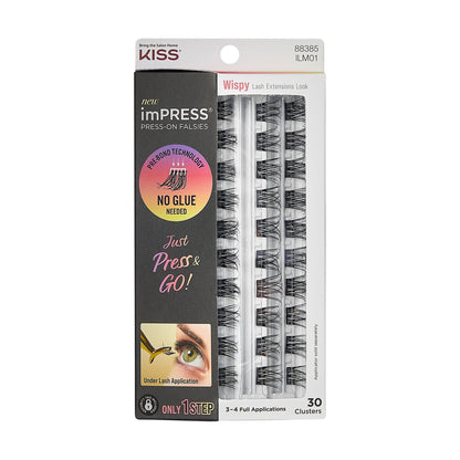 KISS imPRESS Falsies Individual Lashes With Mini Applicator - Lavish Volume, 12 count