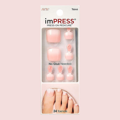 KISS imPRESS Press On Pedicure - Blanc Chic