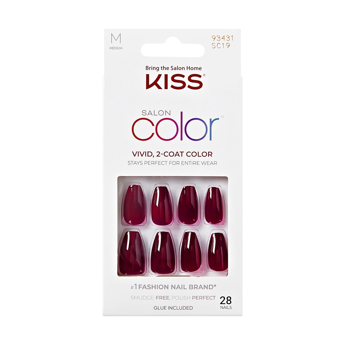 KISS Salon X-tend Design Press On Nails - Red Flag