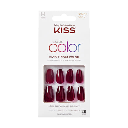 KISS Salon X-tend Design Press On Nails - Red Flag