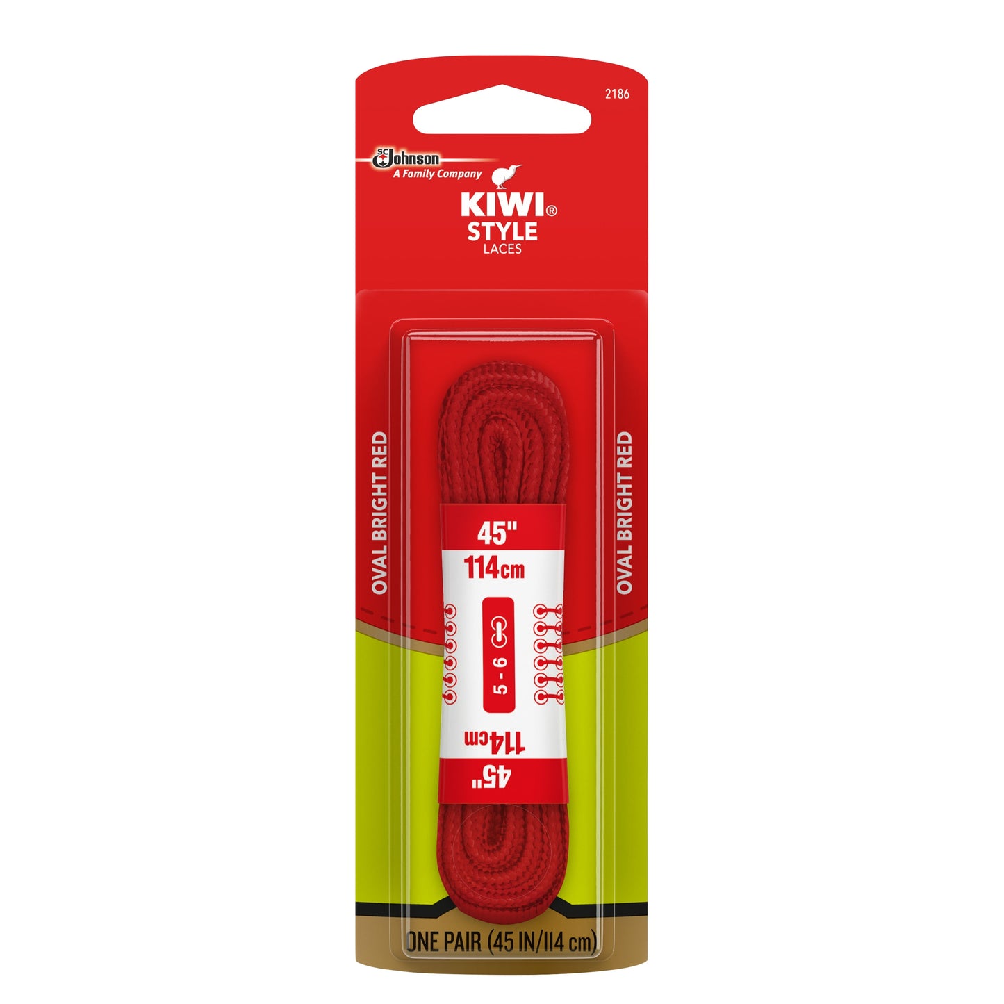 Kiwi® Flat Style Lace Red 45 Inch 1 Pr