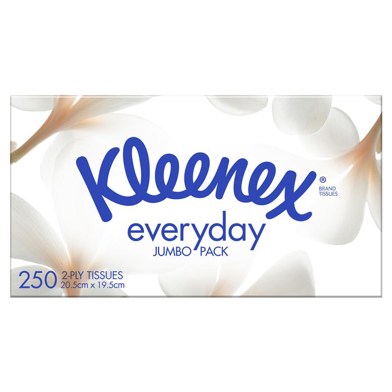 KLEENEX FLAT WHITE FACE TISSUE 24X144CT