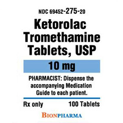 KETOROLAC TROMETHAMINE TB10MG 100