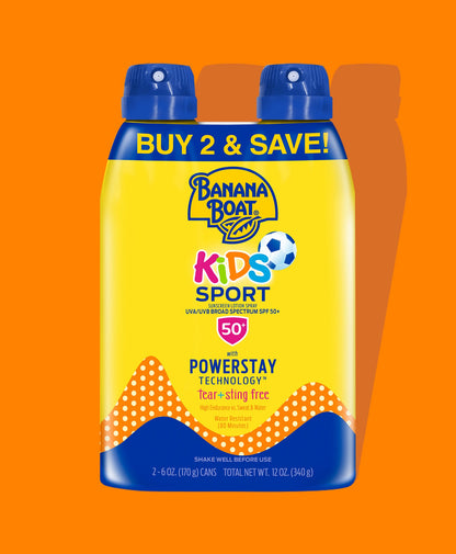 Banana Boat Spf#50+ Kids Sport Spray Twin Pack 6oz