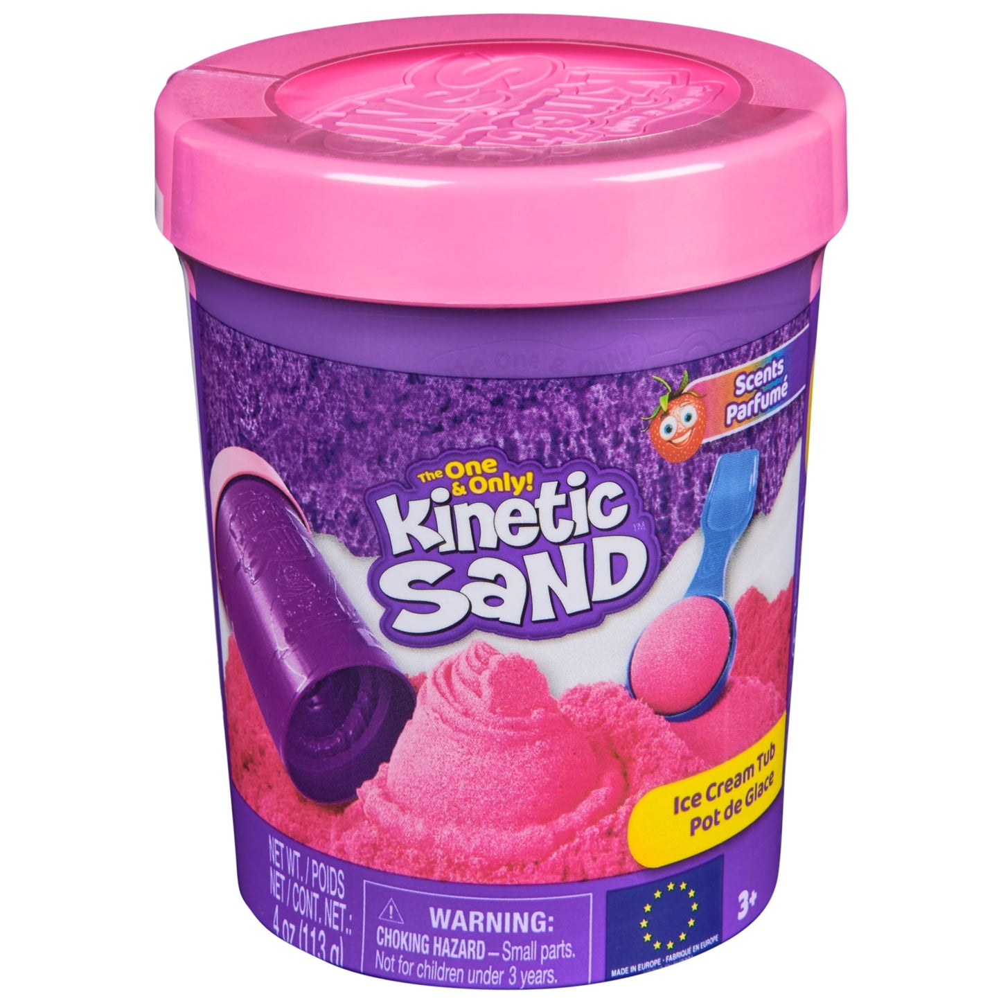 Kinetic Sand Beach Set Ice Cream Tub - White, 4 oz