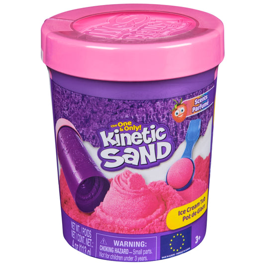 Kinetic Sand Beach Set Ice Cream Tub - White, 4 oz