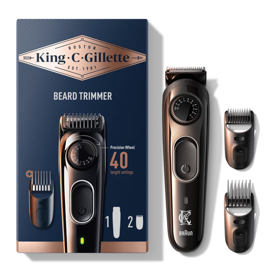 King C Gillette Cordless Mens Beard Trimmer Shave Kit