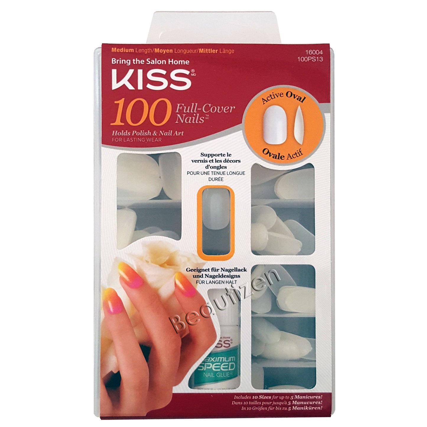KISS 100 Full-Cover Nails - Active Oval