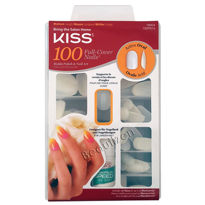 KISS 100 Full-Cover Nails - Active Oval