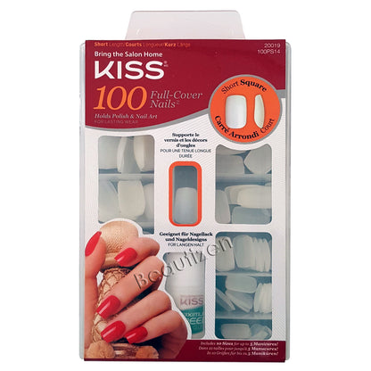 KISS 100 Full-Cover Nails - Short Square