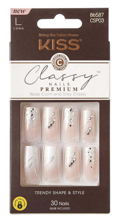 Kiss Classy Premium Nails 30 Count Long Length