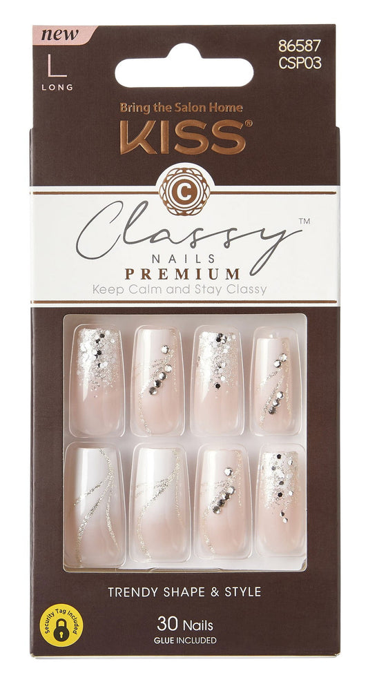 Kiss Classy Premium Nails 30 Count Long Length