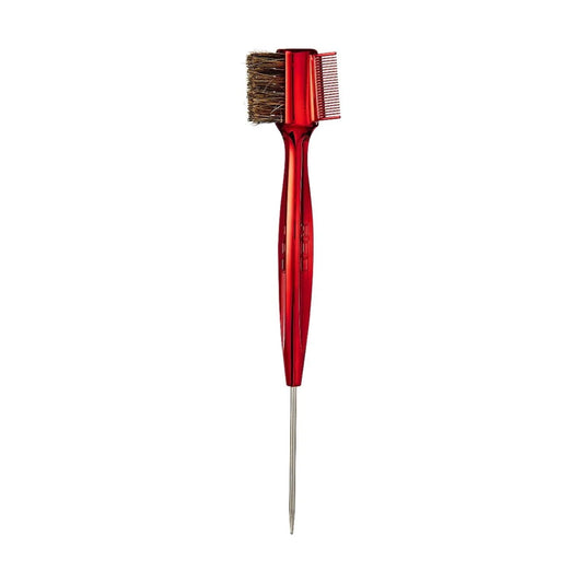 Kiss Red Chrome Edge Brush 360 Pin Tail (24in) Red
