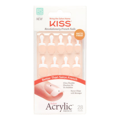 KISS Salon Acrylic French Color Fake Nails - Hype