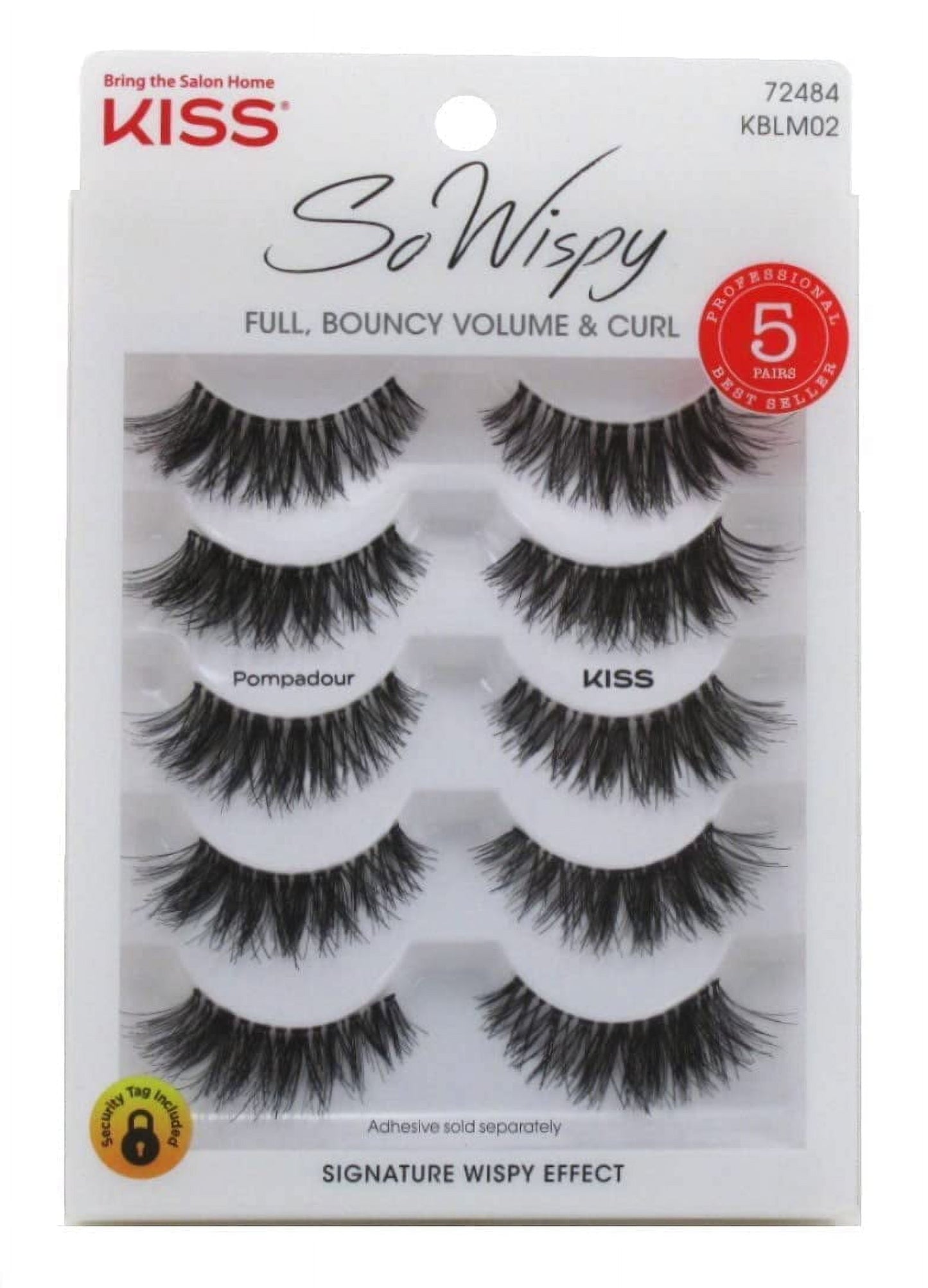 KISS Products So Wispy False Lashes - Pompadour, 5 count