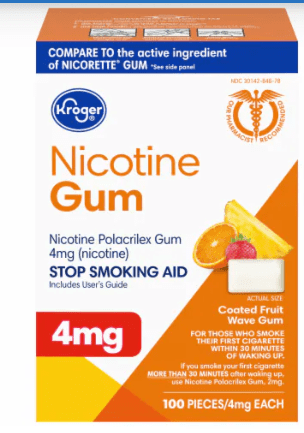 GNP NICOTINE 4MG COATED FRUIT GUM 100CT