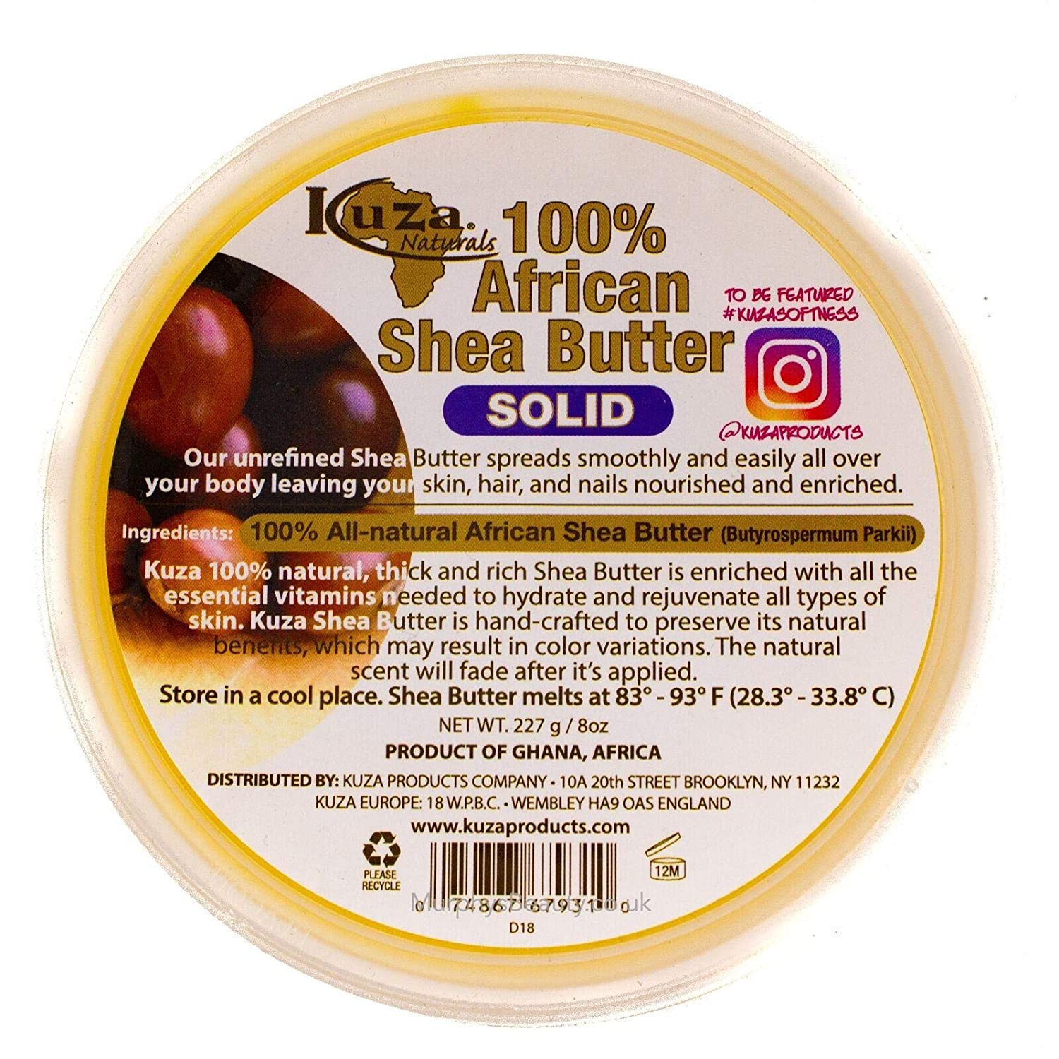 KUZA SHEA SOAP BAOBAB        5Z