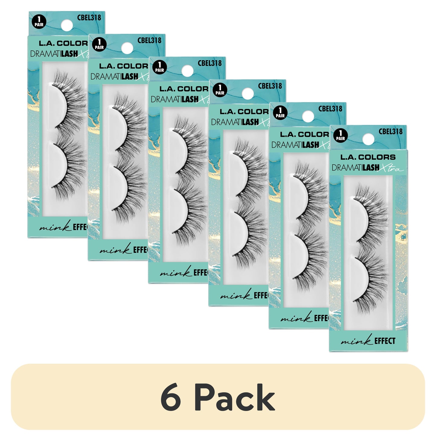 L.A. Colors DaramatiLash Multipack & Adhesive, 3 Pair