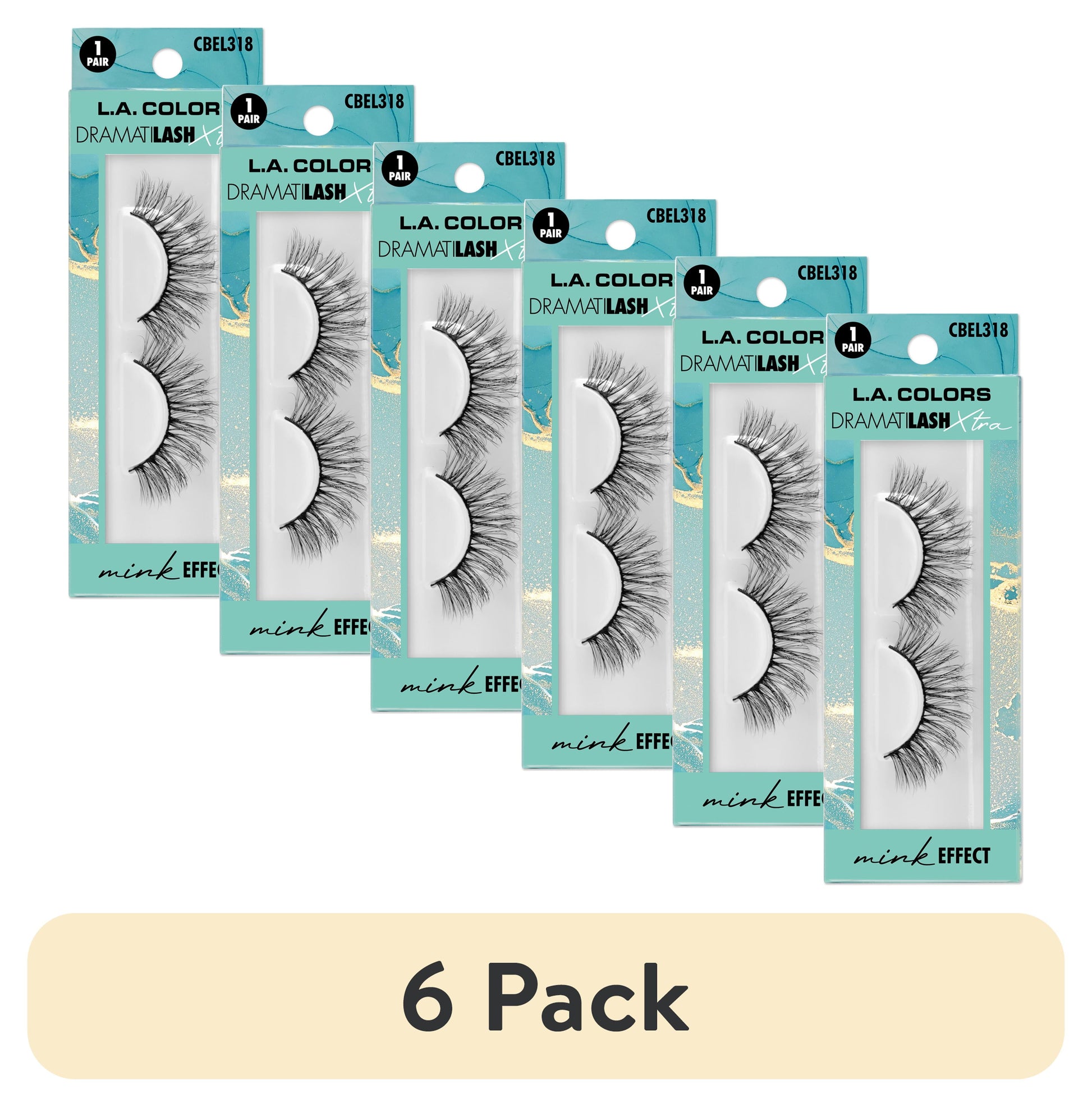 L.A. Colors DaramatiLash Multipack & Adhesive, 3 Pair