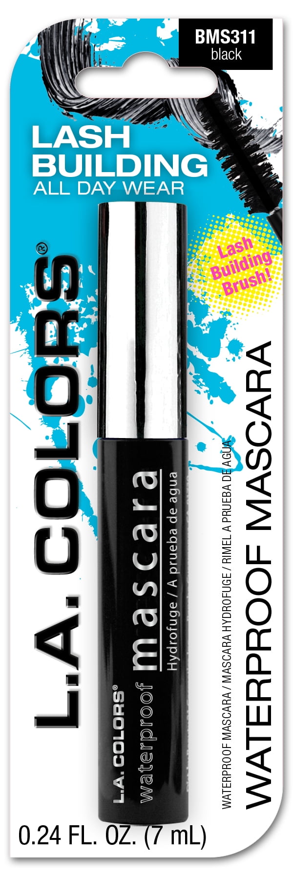 L.A. Colors HD Waterproof Lash Building Mascara - Very Black