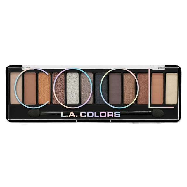 L.A. Colors Color Block 10-Color Eyeshadow Palette - Cool