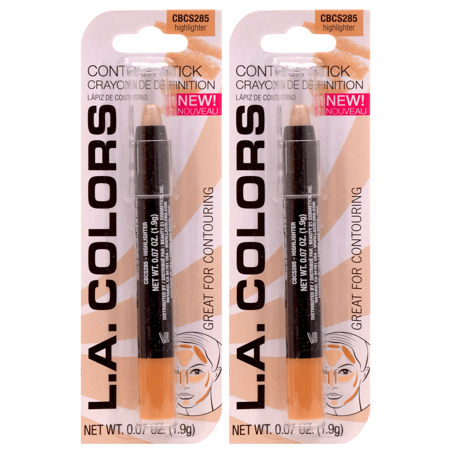 L.A. Colors Just Glow Highlighter and Bronzer Stick - Star Gaze