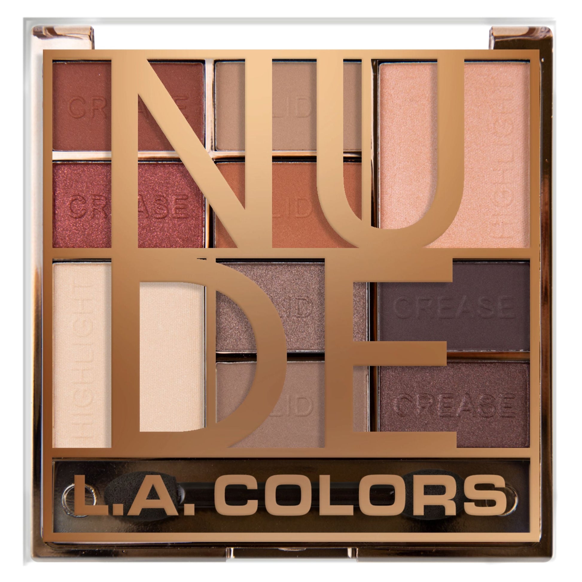 L.A. Colors Color Block 10-Color Eyeshadow Palette - Nude
