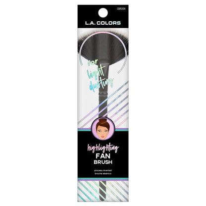 L.A. COLORS Deluxe Shimmer Highlighter & Fan Brush - Champagne